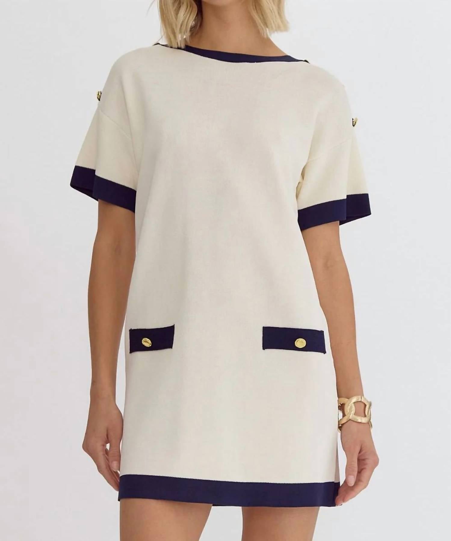 Entro - Harbor Luxe Oversized Mini Dress