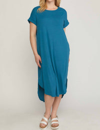 Entro - Ribbed Pocket Midi Dress