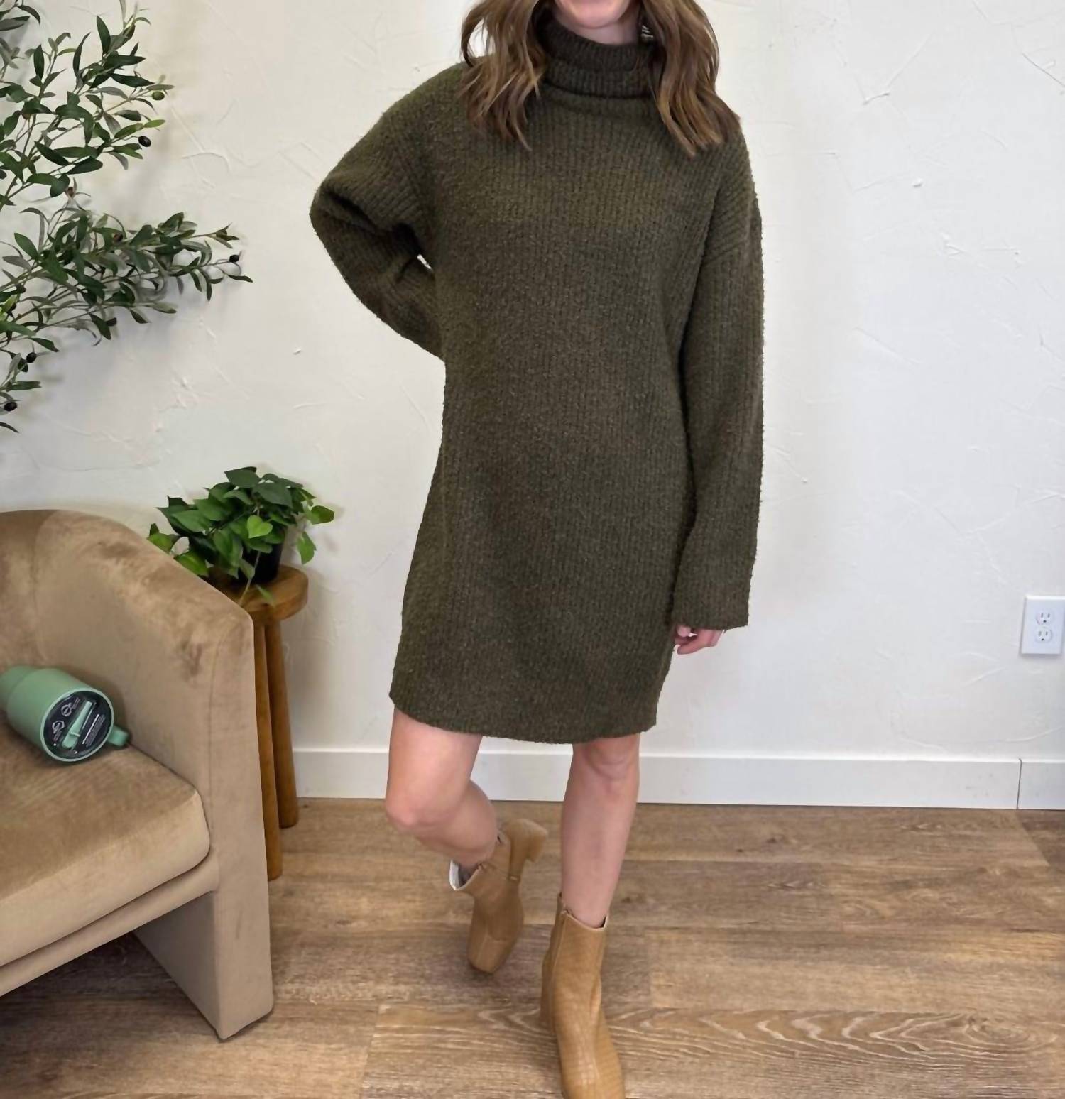 Mikarose The Verity Sweater Dress in green - women's dress - view 5