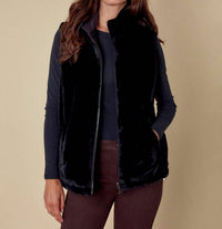 Charlie B - Printed Reversible Faux Fur Vest