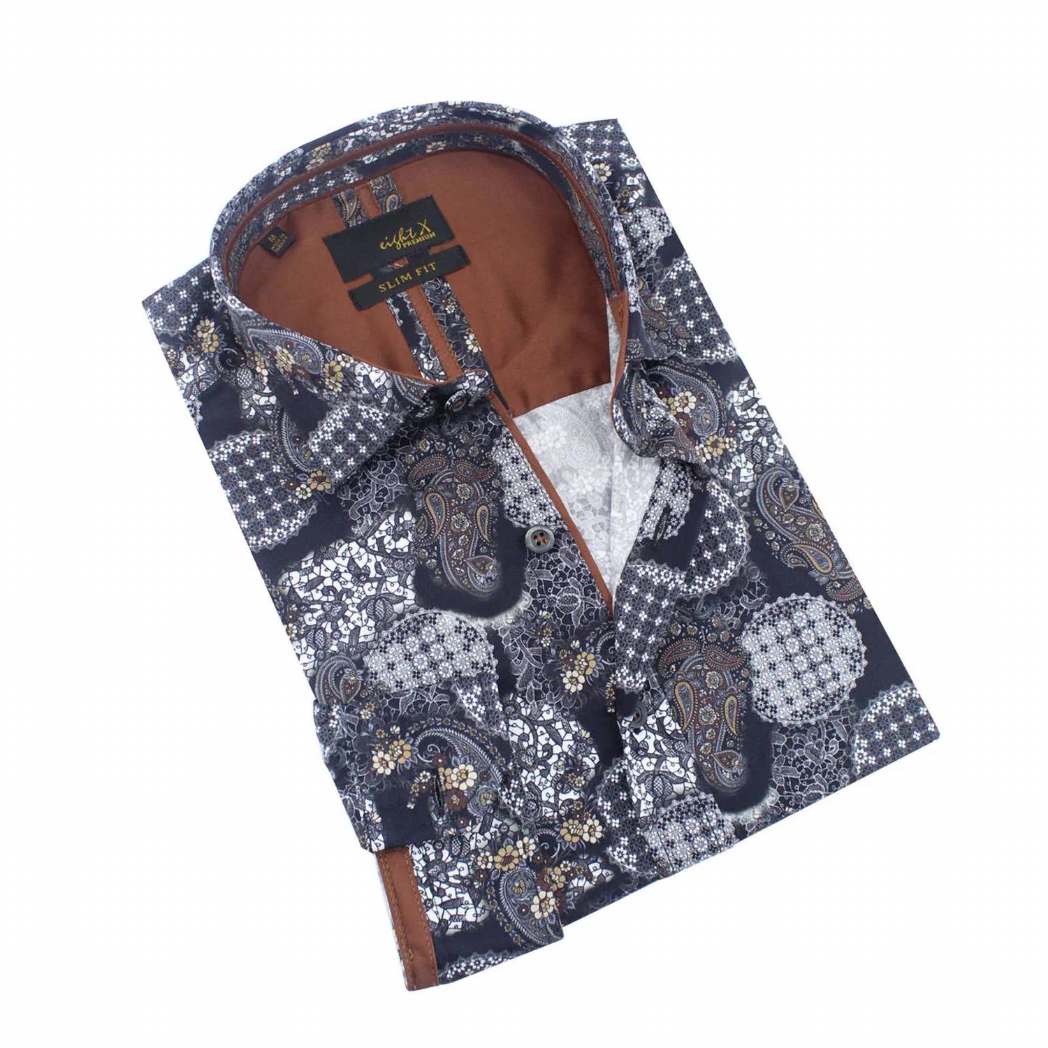 Eight X - Moroccan Tapestry Paisley Button Down Shirt