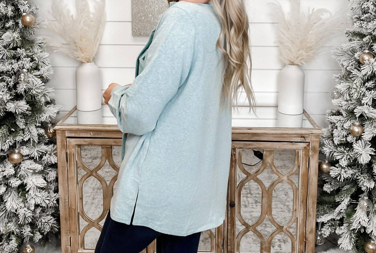 Hailey & Co - I've Been Told Knit Long Sleeve Shacket