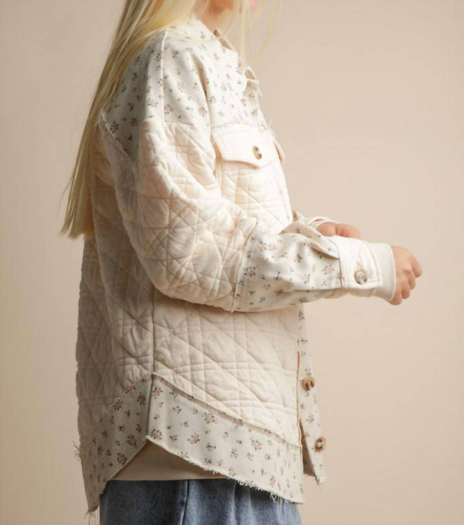Very J - Floral Quilted Jacket