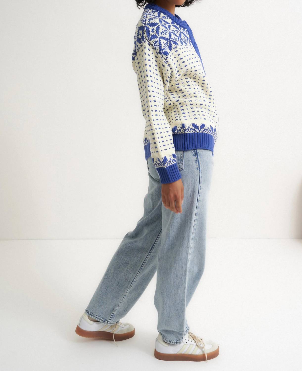 Callahan Oversized Maeve Cardigan in blue - women's cardigan - detail view