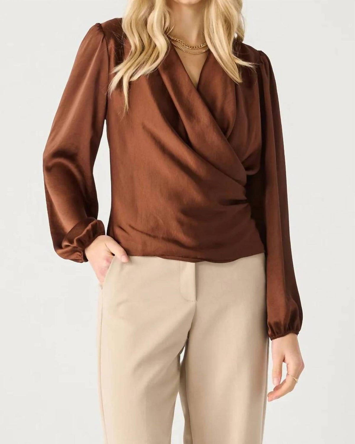 Dex - Soft Wrap Blouse