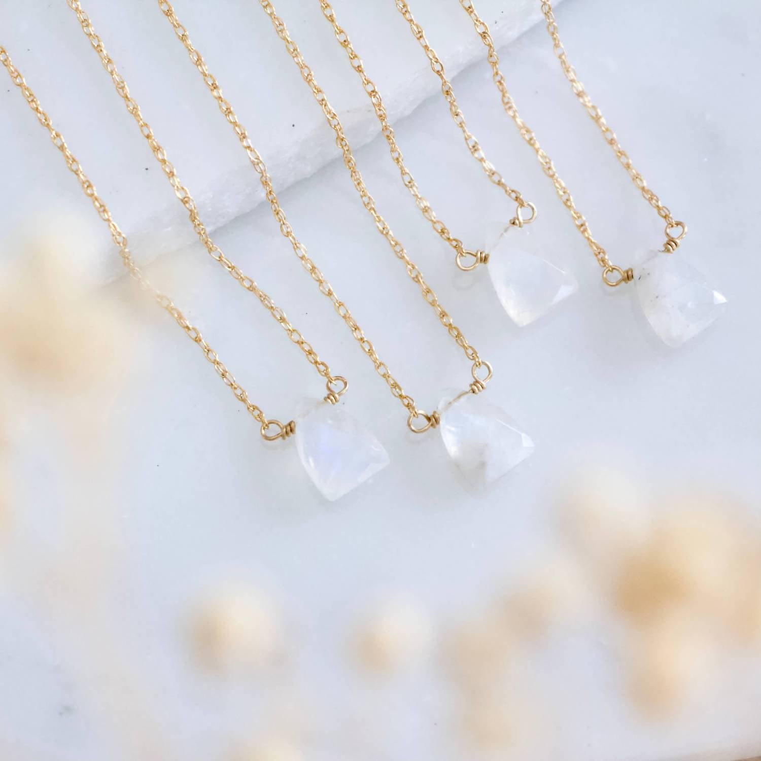 Mesa Blue - Women's Faceted Moonstone Necklace