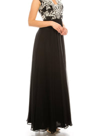 Aidan Mattox - Sleeveless Metallic Lace Dress