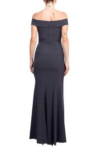 Aidan Mattox - Off-shoulder Mermaid Solid Crepe Dress