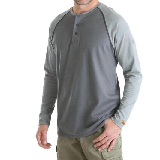 Wrangler - Men's Flame Resistant Baseball Henley Shirt