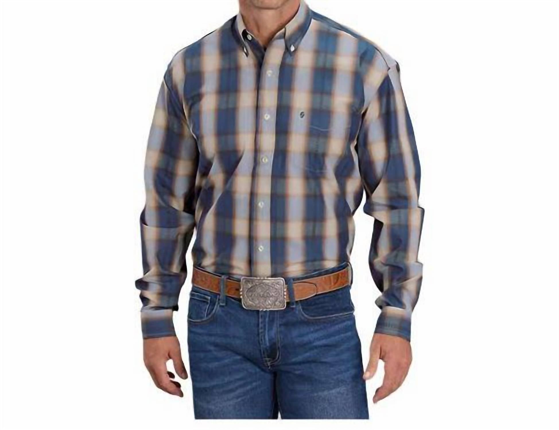 Stetson - Long Sleeve Plaid Western Shirt
