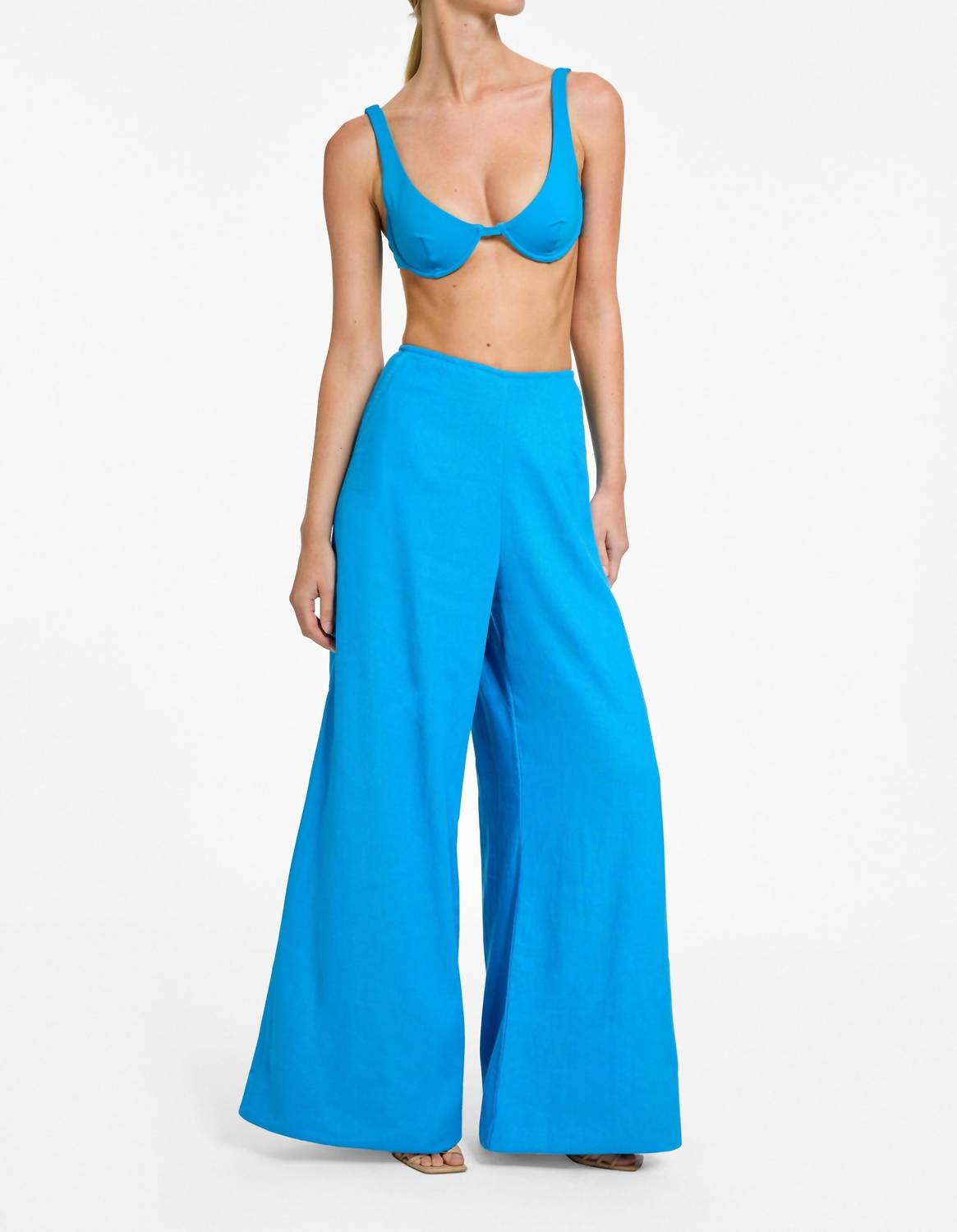 Revel Rey - Aquablue Tahoe Wide Leg Pant