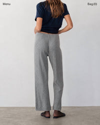Donni. - POINTELLE RIBBED KNIT PANT