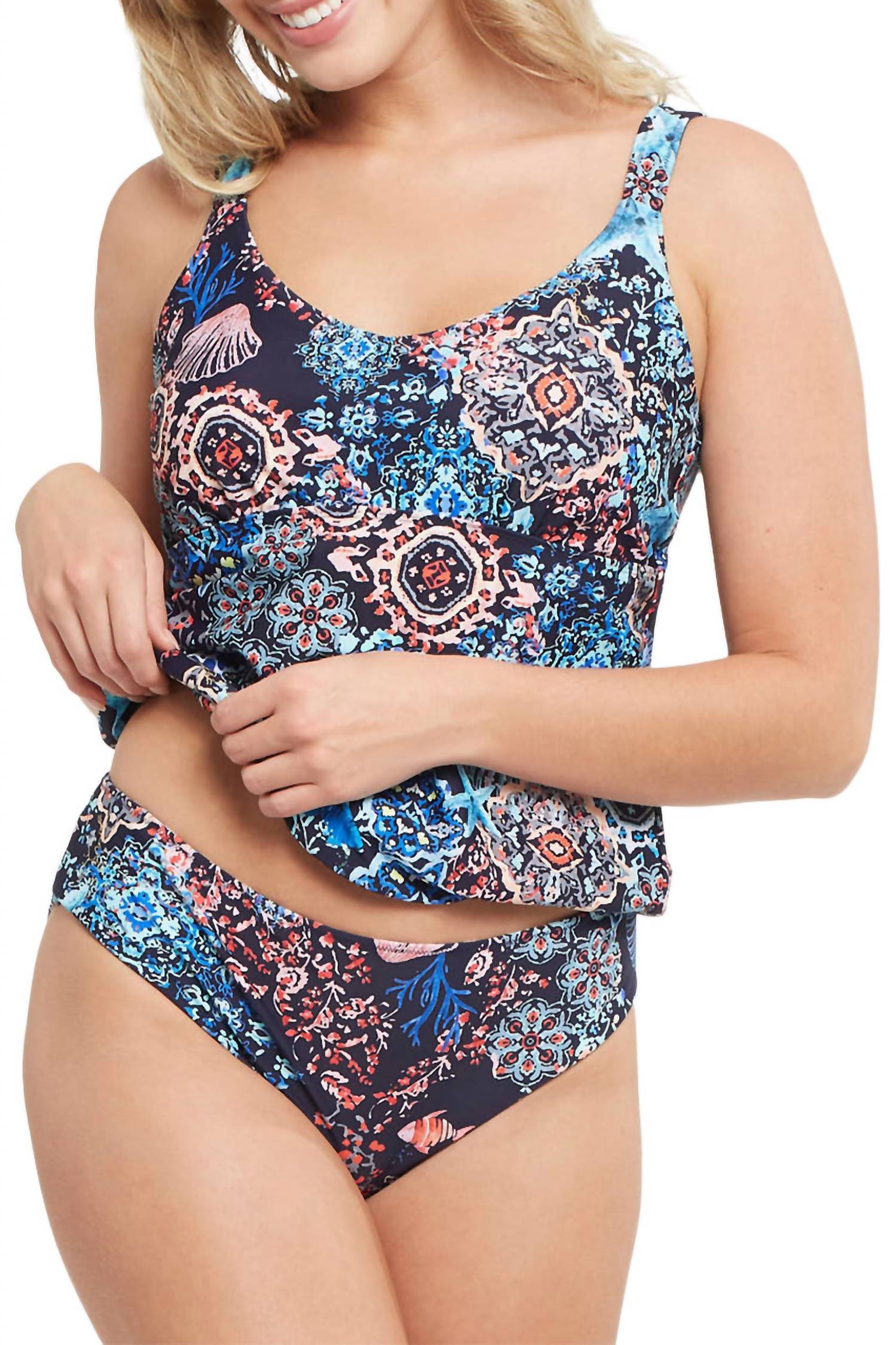 Tribal - ARUBA UNDER THE SEA TANKINI REVERSIBLE 2 PIECE SWIMSUIT