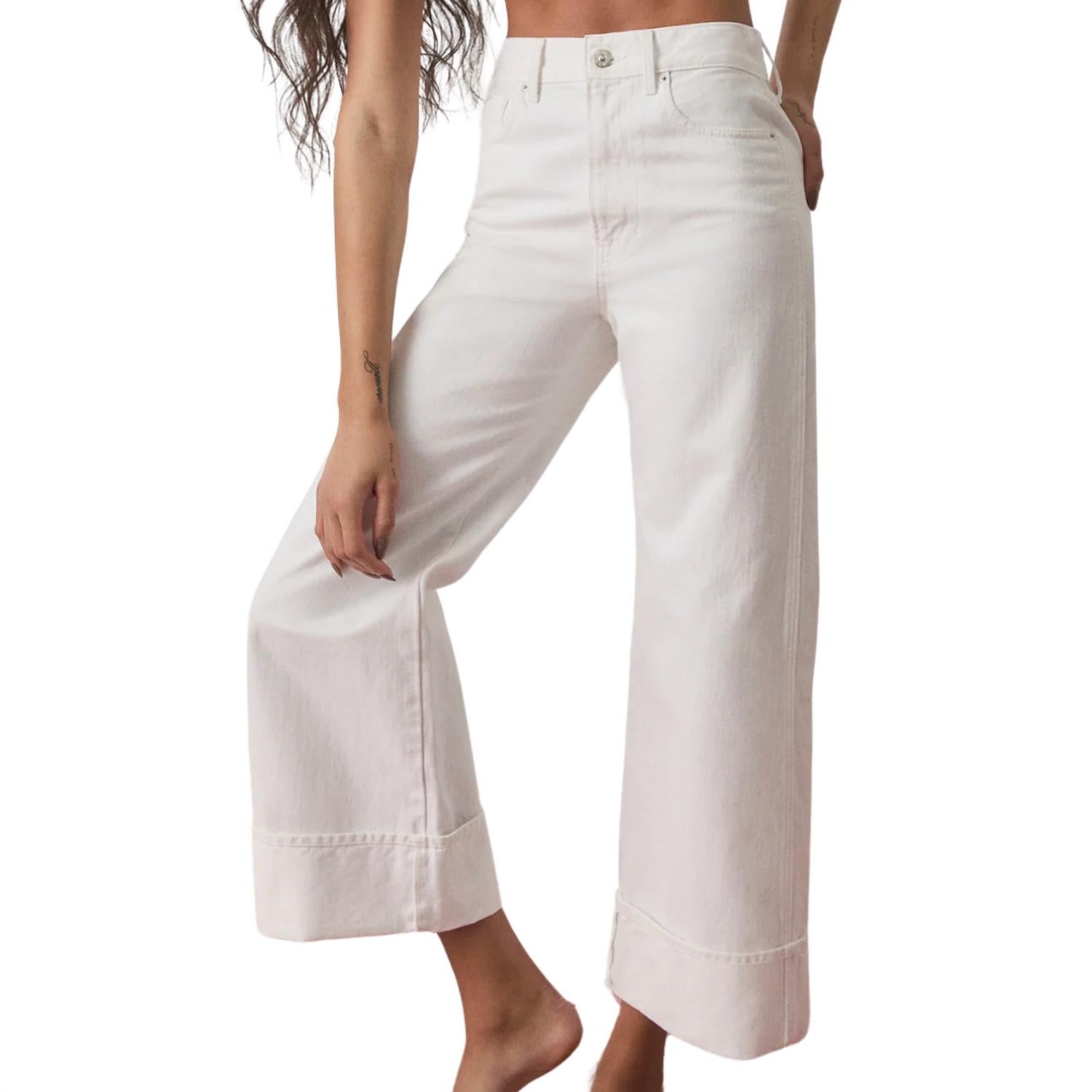 Veronica Beard - Taylor Cuffed Cropped Wide-leg Jeans