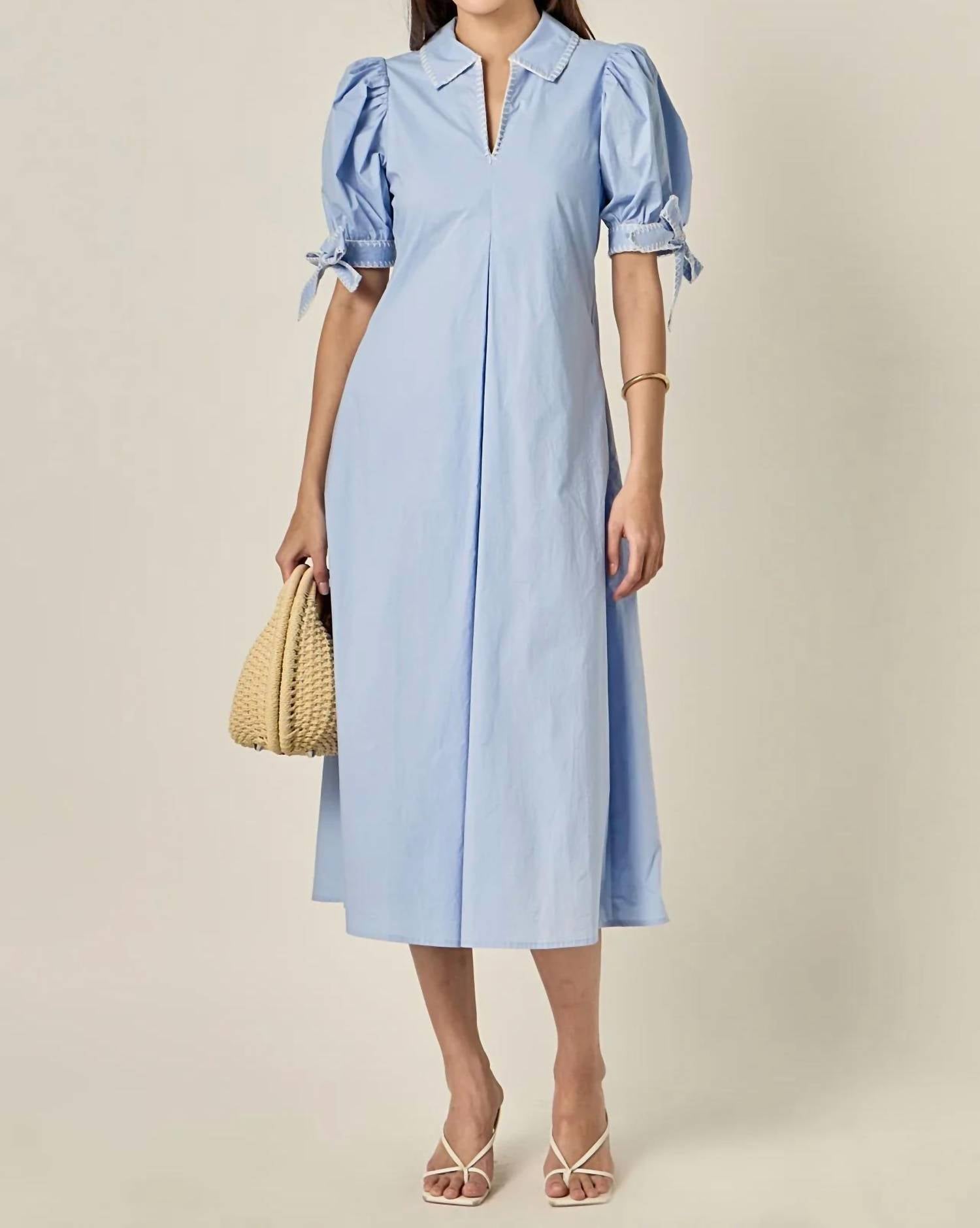 English Factory - Stitch Detailed Midi Dress
