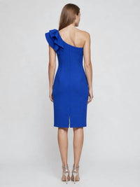 Eliza J - One Shoulder Scuba Crepe Cocktail Dress