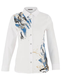 Dolcezza - Women's Storm Art Long Sleeve Blouse