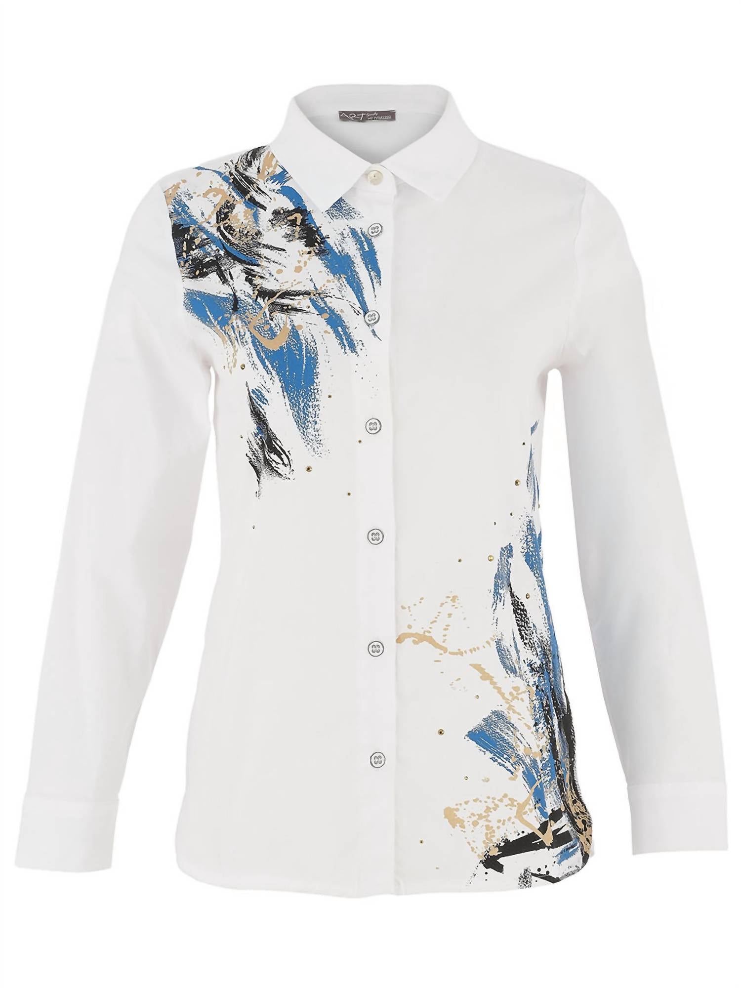 Dolcezza - Women's Storm Art Long Sleeve Blouse