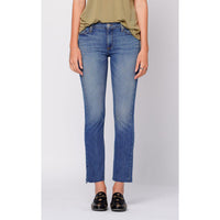 BLACK ORCHID Bardot Straight Fray Jean in medium blue - women's jeans