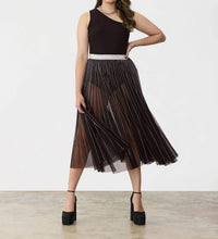 Gstq - Sunpleated Mesh Skirt