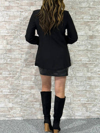 Pretty Bash - The Line Drawn Faux Leather Mini Skirt