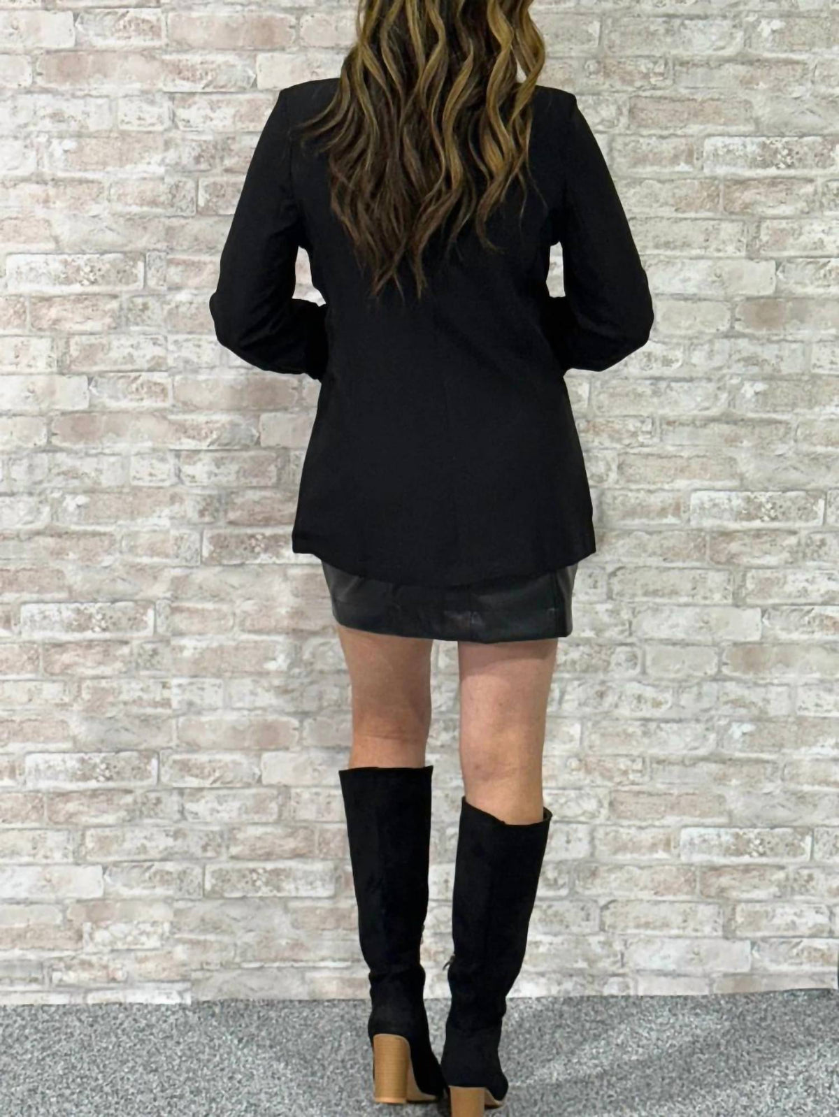 Pretty Bash - The Line Drawn Faux Leather Mini Skirt