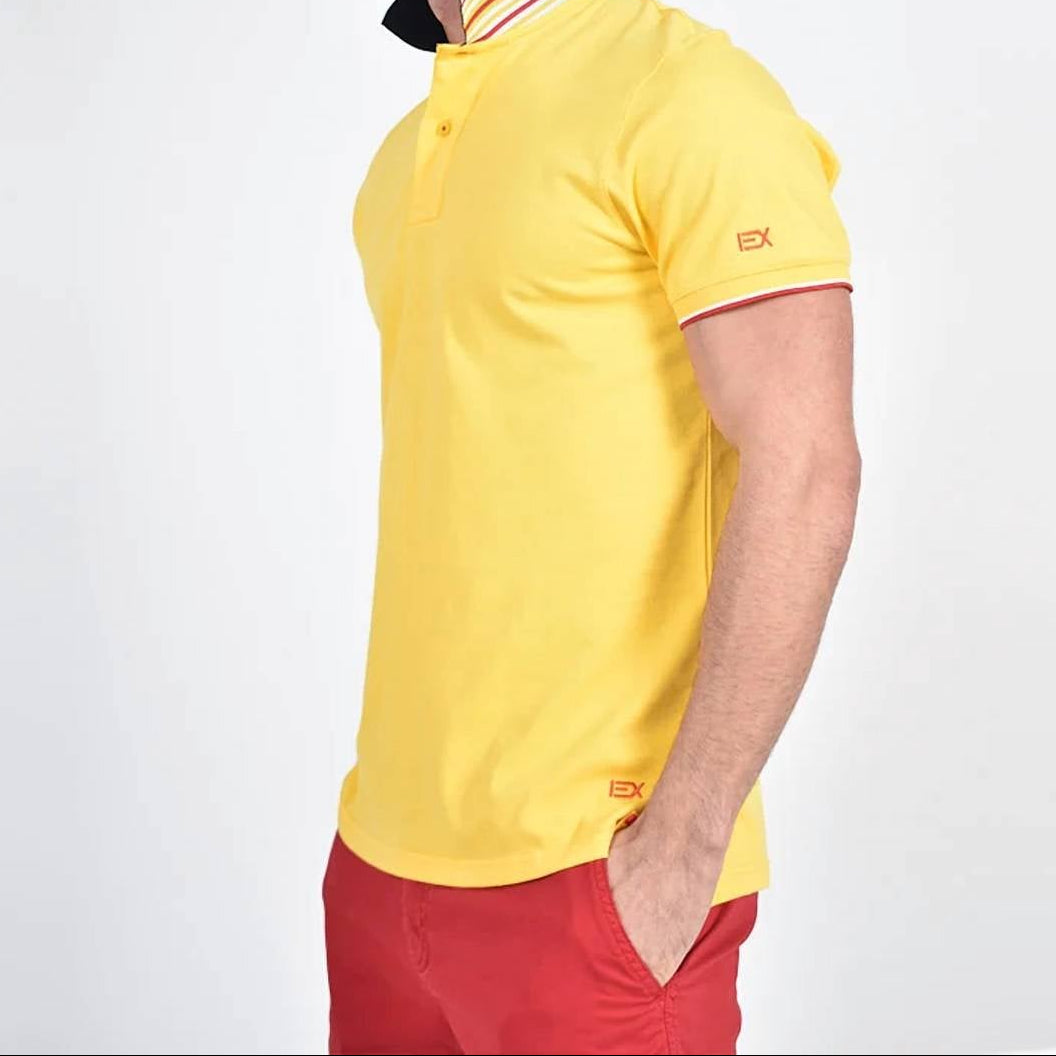 Eight X - Double Sided Collar With Multi Colored Stripes Polo