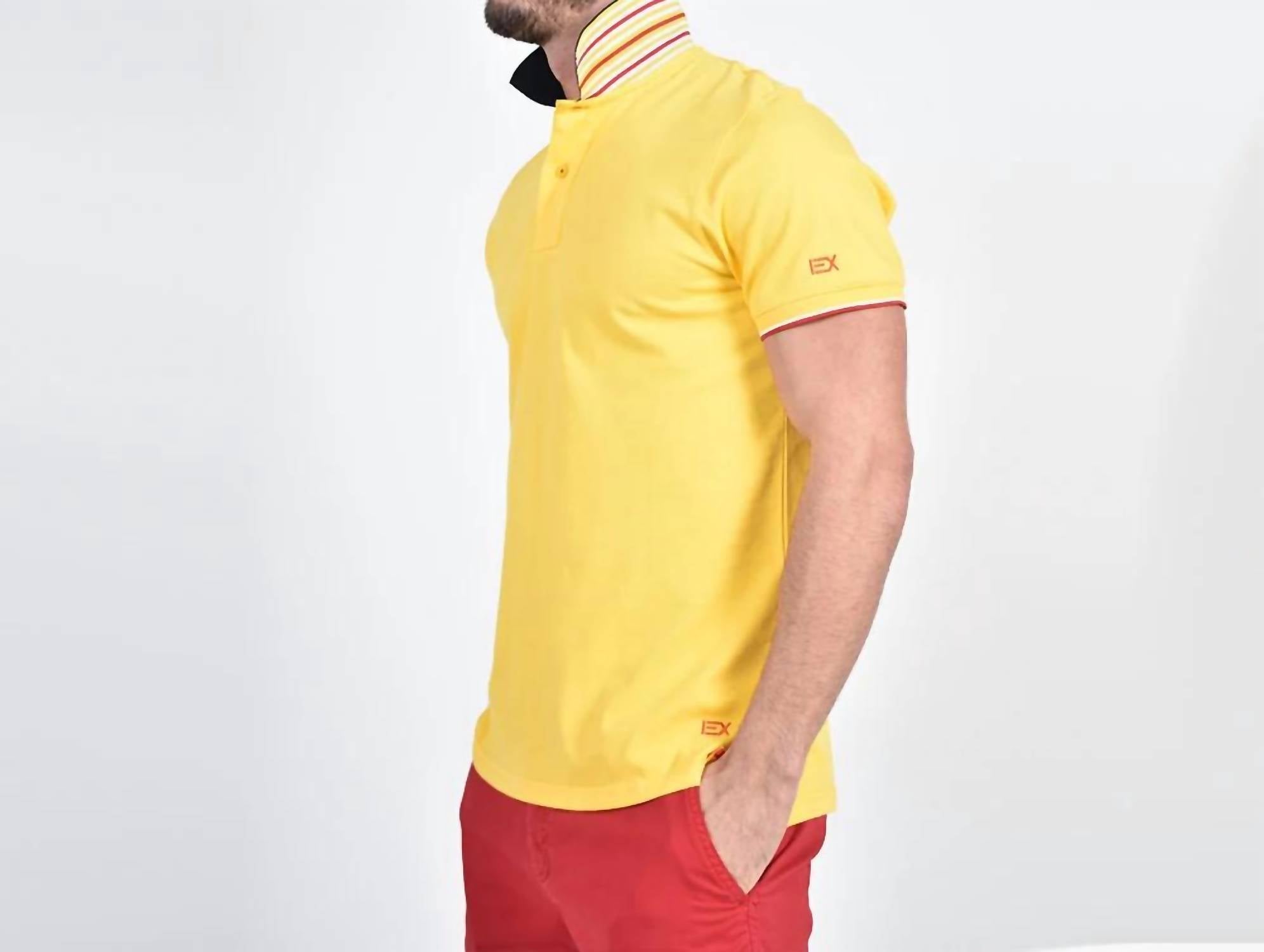 Eight X - Double Sided Collar With Multi Colored Stripes Polo