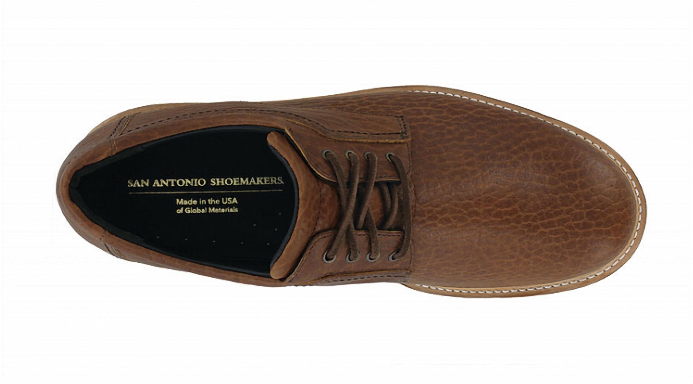 SAS Men's Waypoint Lace Up Shoe in brown bison - men's shoe - detail view
