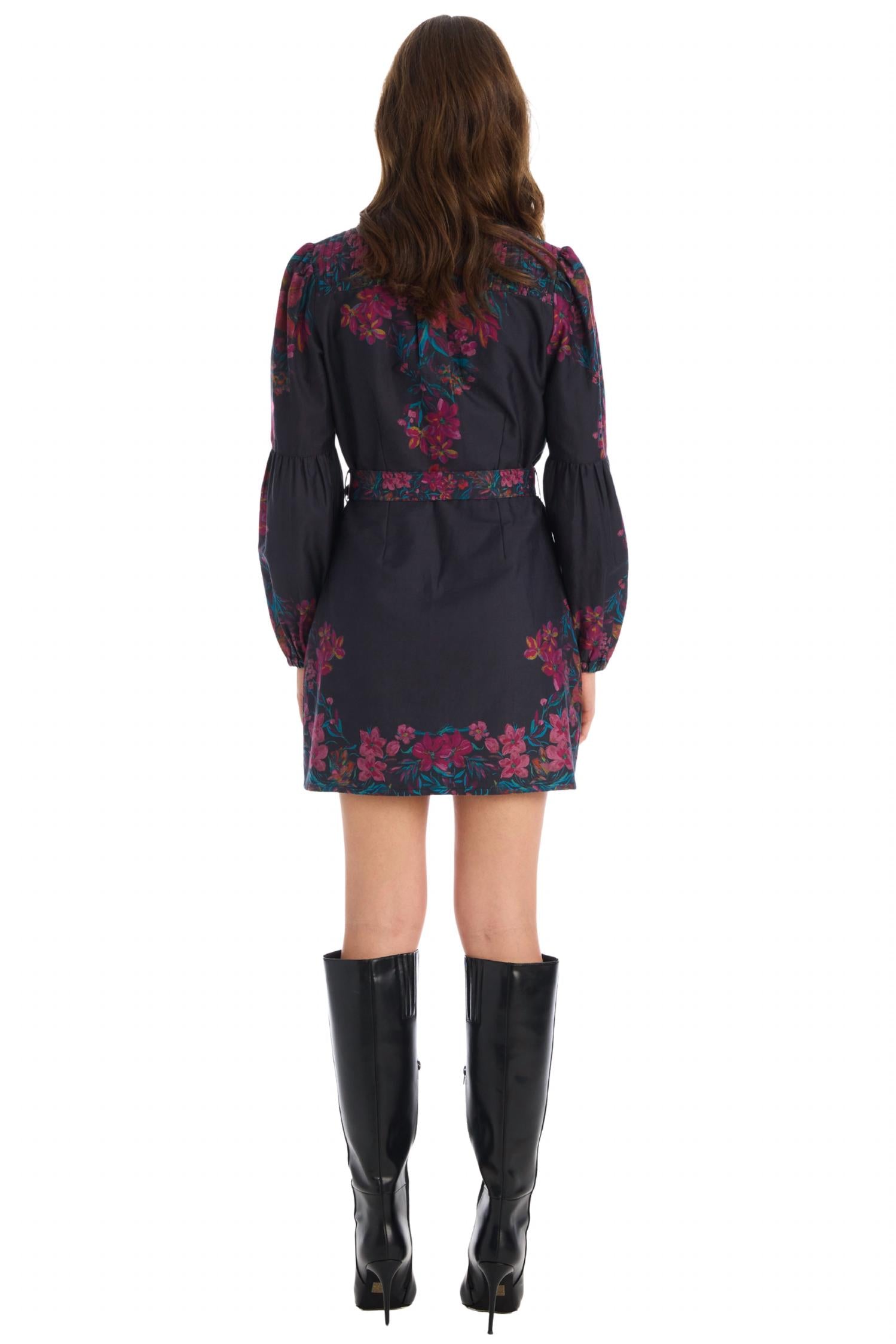 ALLISON NEW YORK Talia Mini Dress in painterly floral - women's dress - view 4