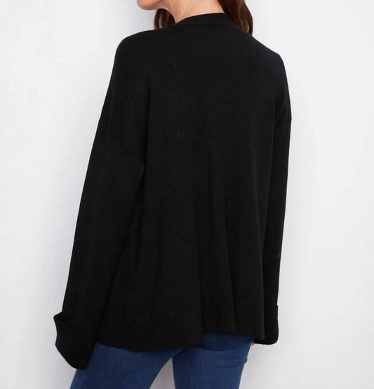 Charlie B - LONG SLEEVE PATCH POCKETS CARDIGAN