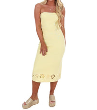 Le Lis - In the Sun Eyelet Tube Sweater Dress