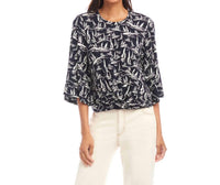 Karen Kane - Flare Sleeve Drape Front Top