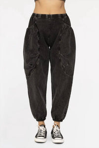 Surelymine - Harlow Mineral Wash Balloon Cargo Pants