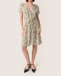 Soaked In Luxury - Sylvia V-neck Short Sleeve Belt Mini Dress