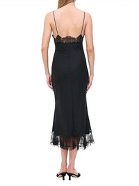 Staud - Nadia Lace-trimmed Midi-dress