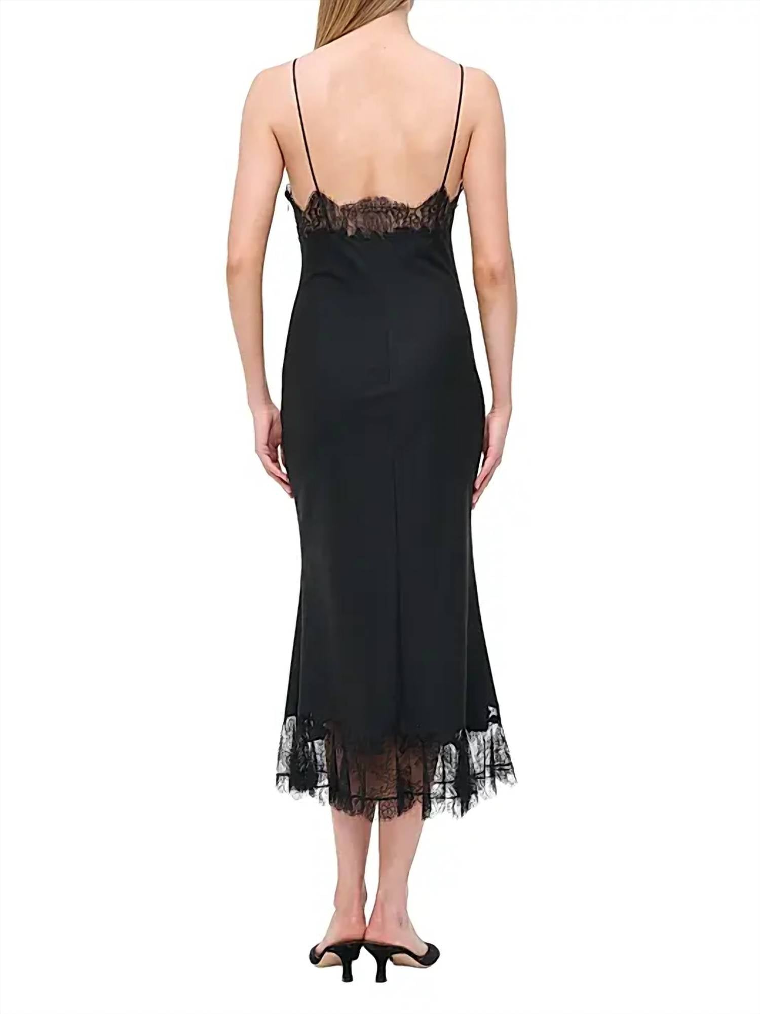 Staud - Nadia Lace-trimmed Midi-dress
