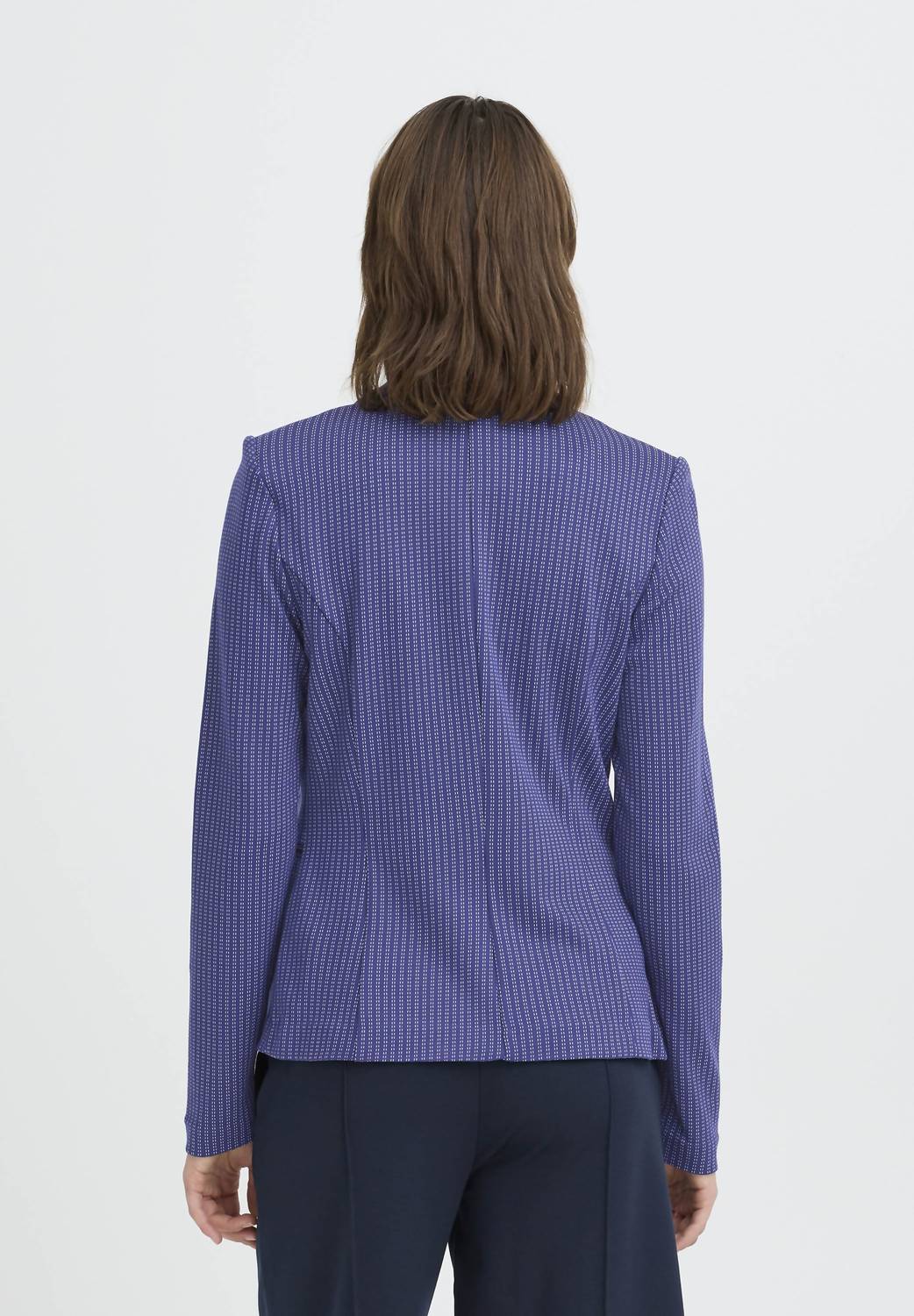 Ichi - Pinstripe Fitted Blazer