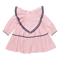PINK CHICKEN Raphaela Dress in strawberry cream polka dot - kids' dress - alternate view