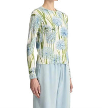 Oscar De La Renta - Long Sleeve Print Allium Cardigan