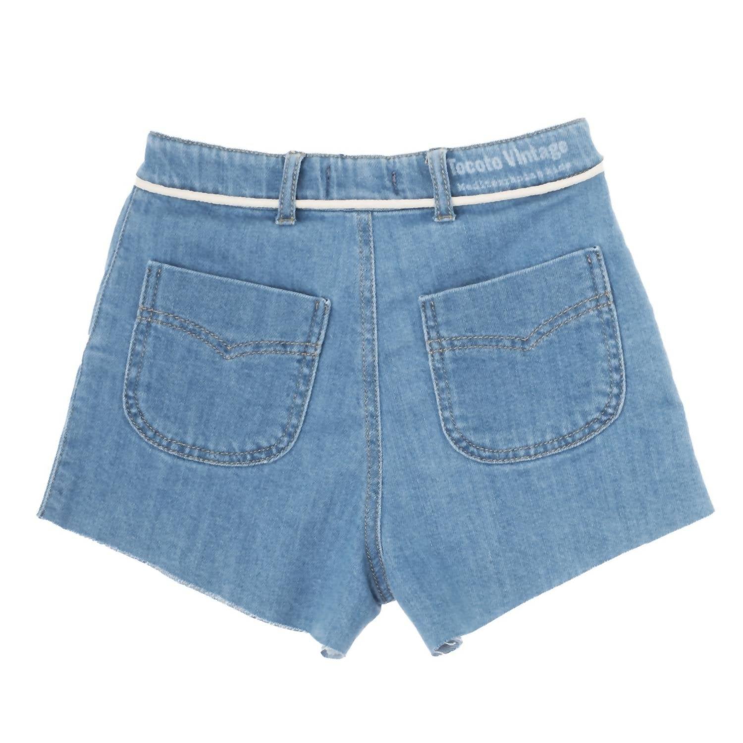 Tocoto Vintage - Tie Waist Denim Shorts