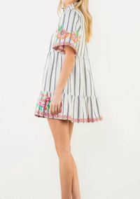 Thml - Embroidered Stripe Dress