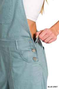Zenana - Woven Spaghetti Strap Overalls