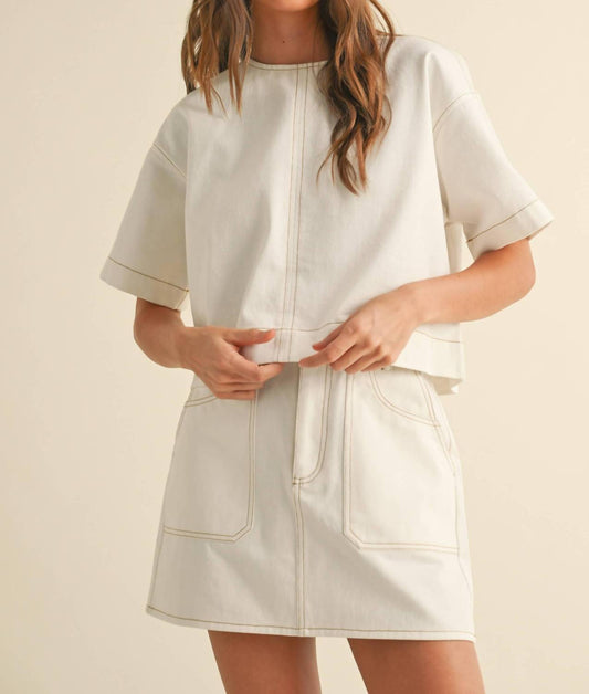 Miou Muse - Carley Stretch Top And Skirt Set