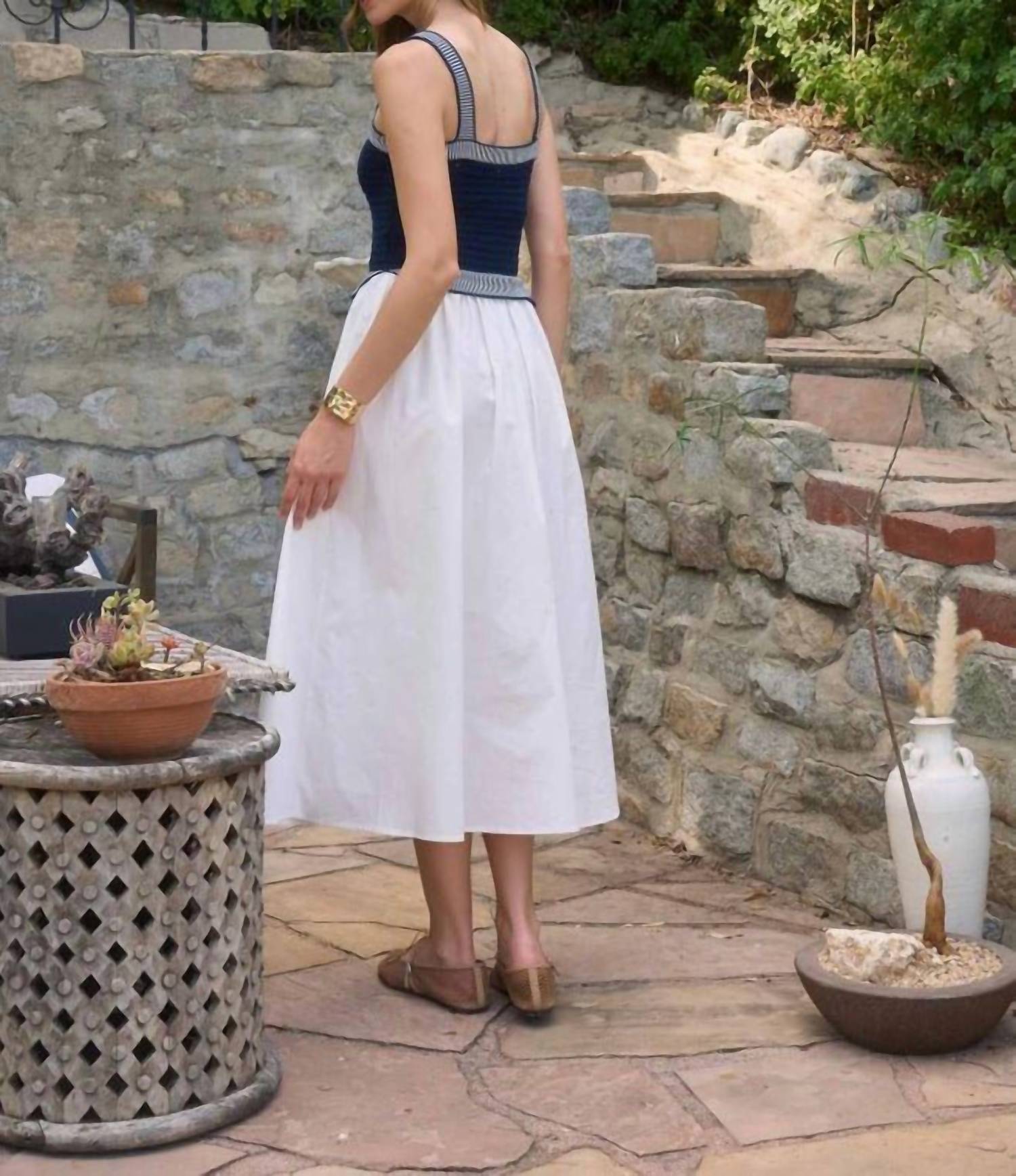 Moon River - Knit Twofer Midi Dress