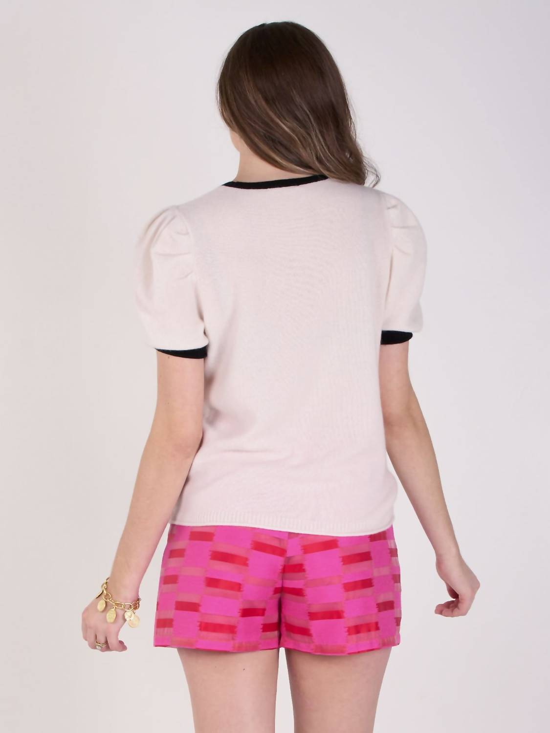 Emily Mccarthy - Women's Short Sleeve Round Neck Cashmere Sweater