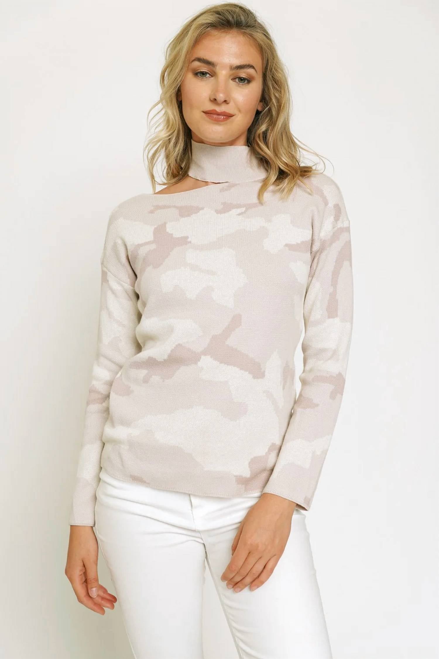 Mystree - Rose Cut Out Sweater