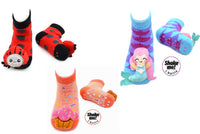 Liventi Inc. Kids Boogie Toe Rattle Socks - Set Of 3 in ladybug sweet cupcake rainbow mermaid - kids' accessory