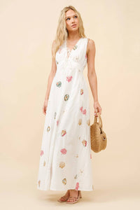 Blue B - Seaside Shell Embroidered Dress