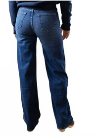 EDWIN Marli Slate Wide Leg Jean in fleet - women's jeans - detail view